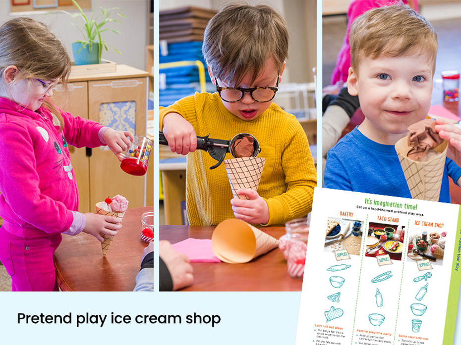 Pretend play ice cream shop