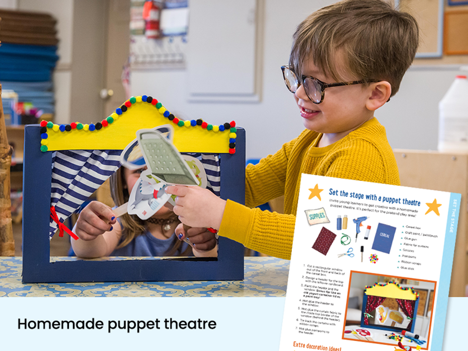Homemade puppet theatre
